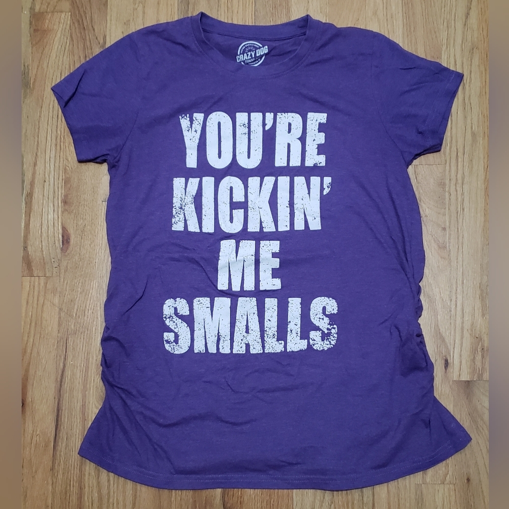 Sand-Lot Maternity T-shirt in Purple, Size L